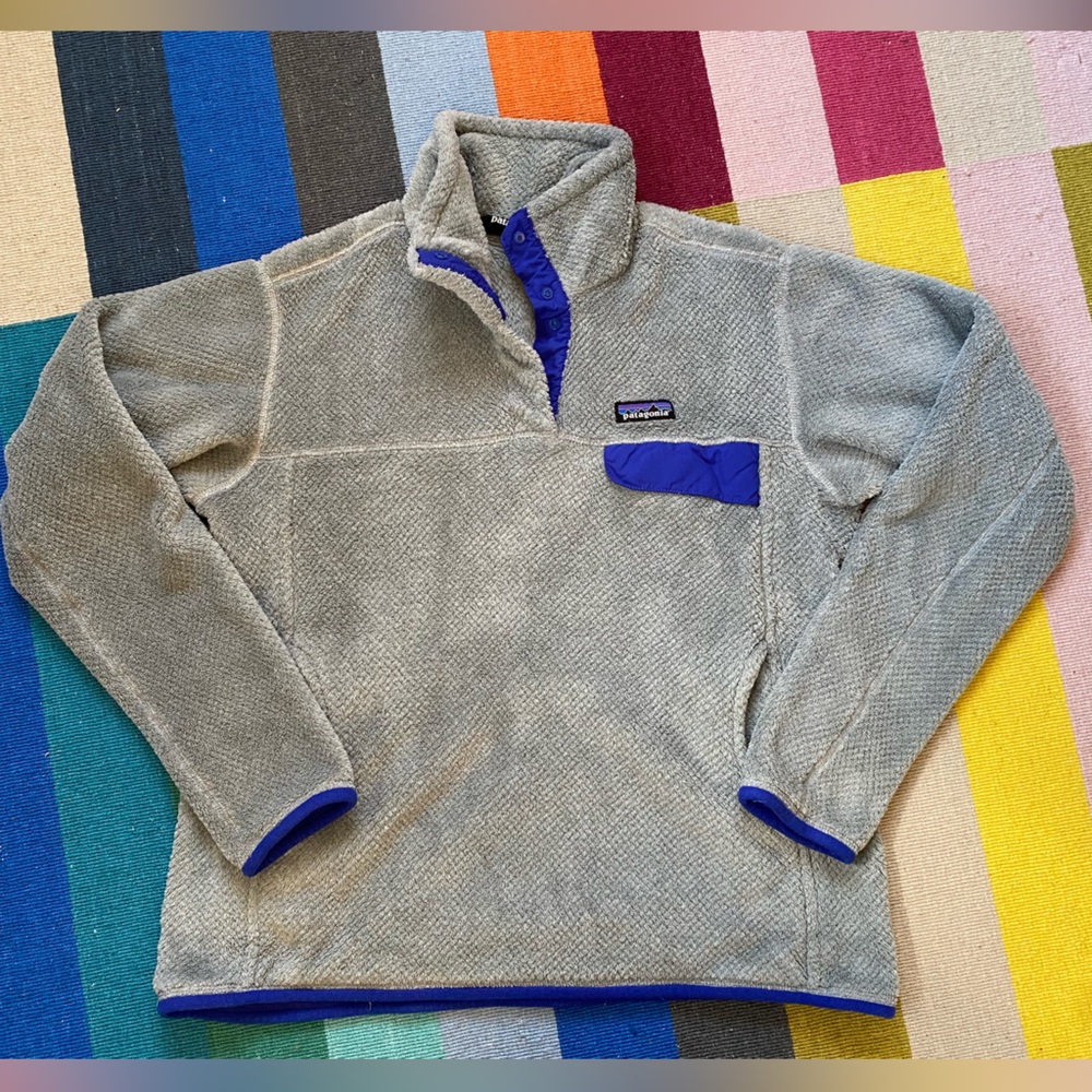 Patagonia Re-Tool Snap Pullover - women’s large grey